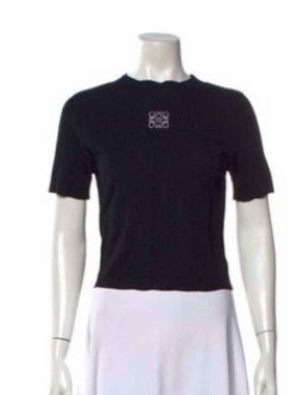 Black Crewneck Short-Sleeve womens Loewe shirt